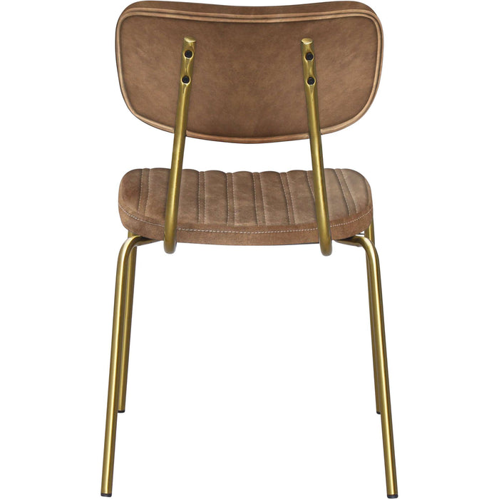 Durafurn Tiramisu Chair - Brass Frame /  Mocha Fabric