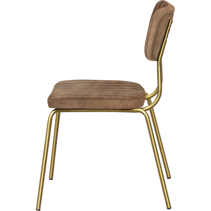 Durafurn Tiramisu Chair - Brass Frame /  Mocha Fabric