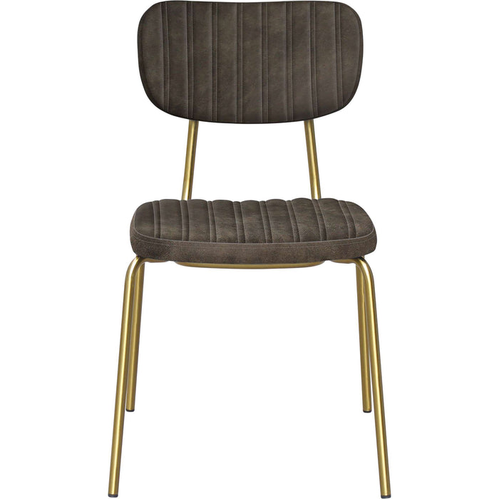 Durafurn Tiramisu Chair - Brass Frame /  Charcoal Fabric