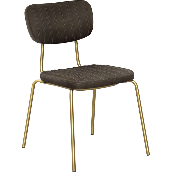 Durafurn Tiramisu Chair - Brass Frame /  Charcoal Fabric