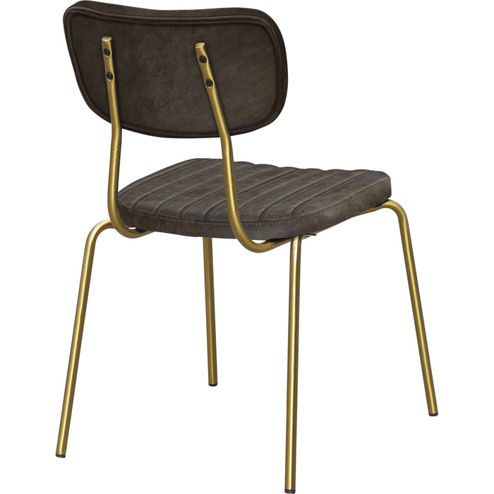 Durafurn Tiramisu Chair - Brass Frame /  Charcoal Fabric