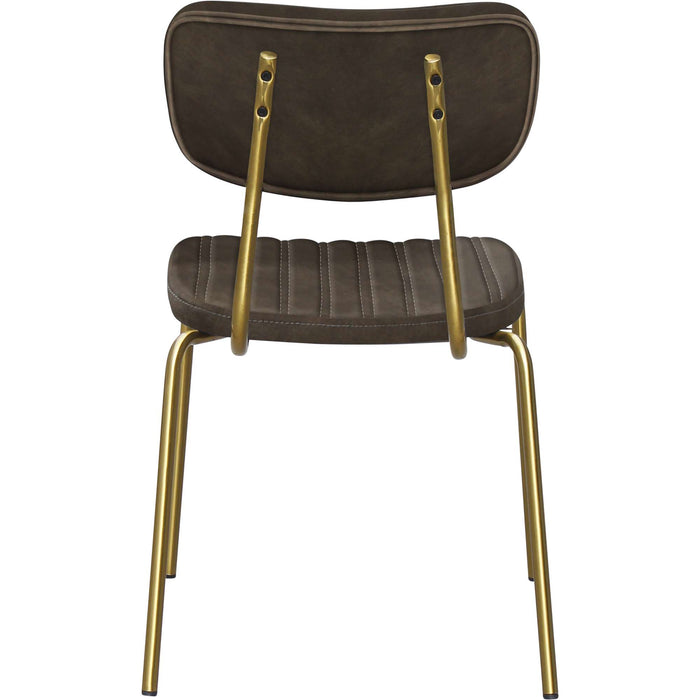 Durafurn Tiramisu Chair - Brass Frame /  Charcoal Fabric
