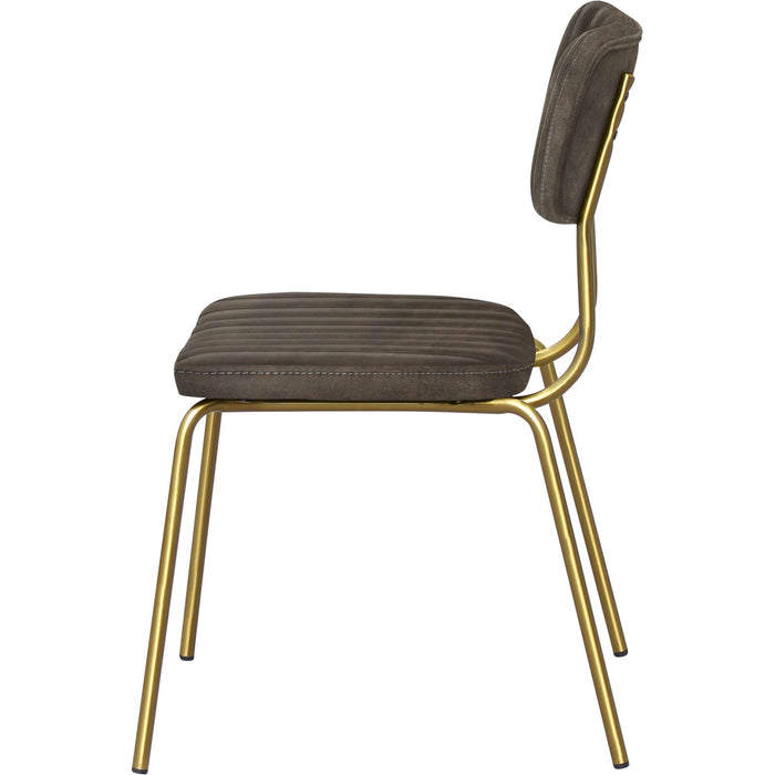 Durafurn Tiramisu Chair - Brass Frame /  Charcoal Fabric