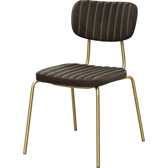Durafurn Tiramisu Chair - Brass Frame /  Charcoal Fabric
