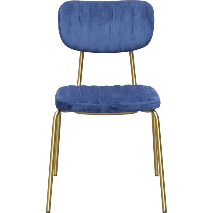 Durafurn Tiramisu Chair - Brass Frame /  Denim Velvet