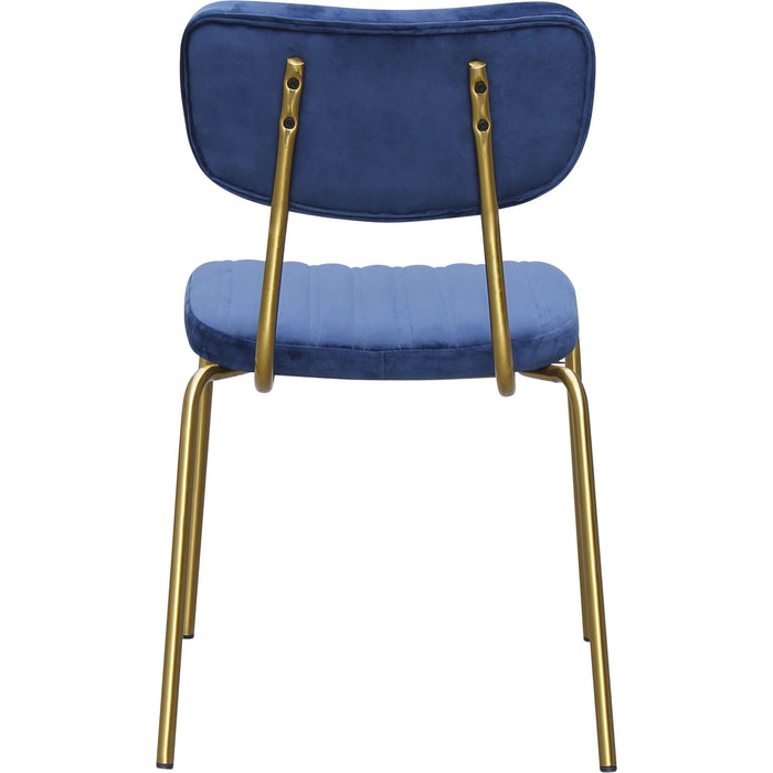 Durafurn Tiramisu Chair - Brass Frame /  Denim Velvet