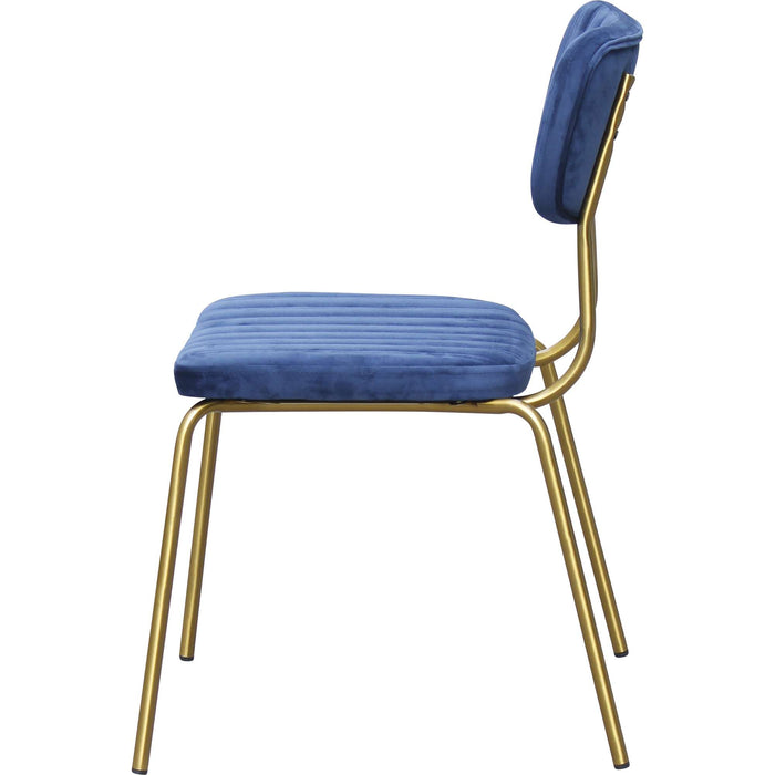 Durafurn Tiramisu Chair - Brass Frame /  Denim Velvet