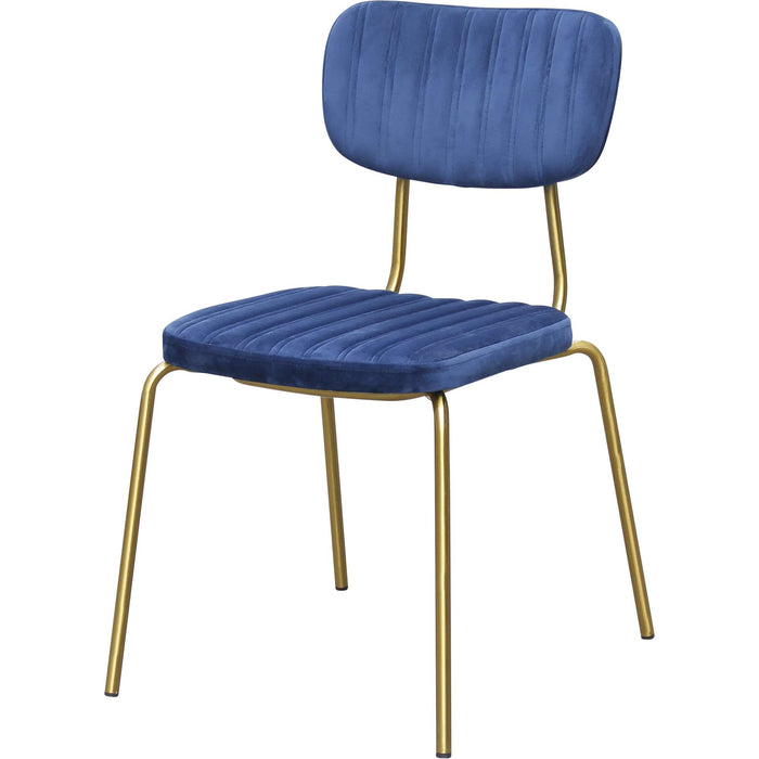 Durafurn Tiramisu Chair - Brass Frame /  Denim Velvet
