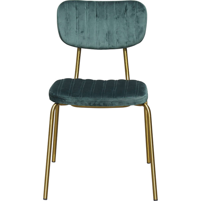 Durafurn Tiramisu Chair - Brass Frame /  Forest Green Velvet