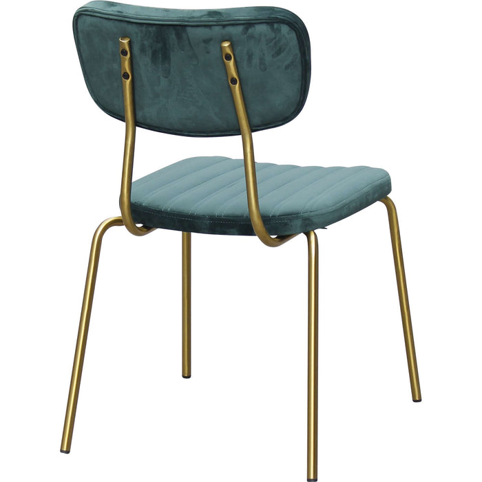 Durafurn Tiramisu Chair - Brass Frame /  Forest Green Velvet