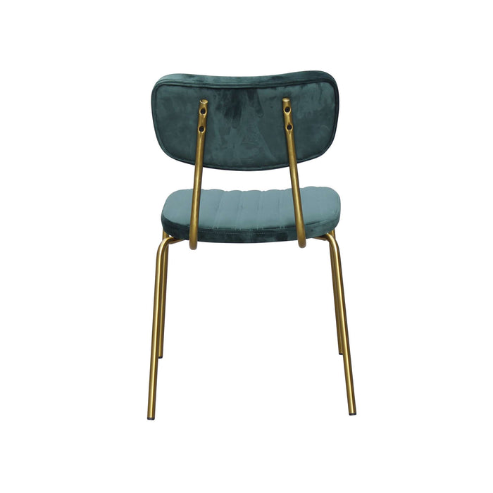 Durafurn Tiramisu Chair - Brass Frame /  Forest Green Velvet