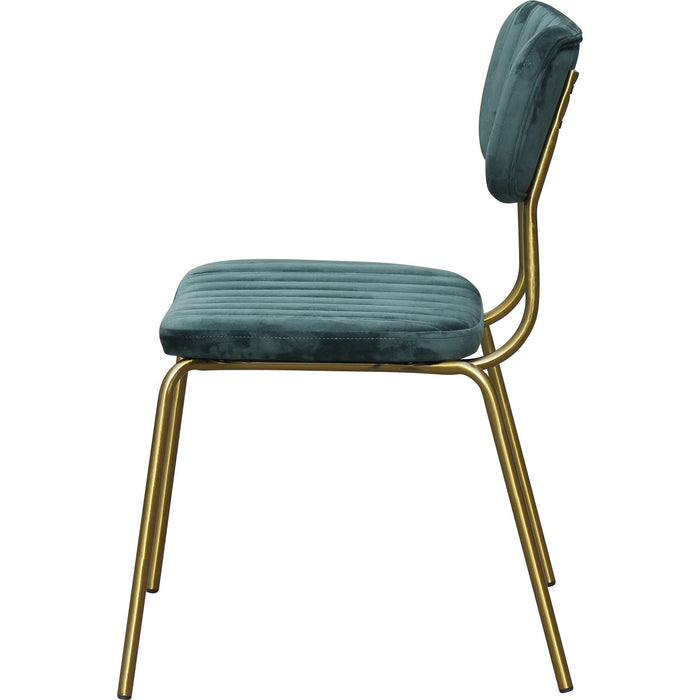 Durafurn Tiramisu Chair - Brass Frame /  Forest Green Velvet
