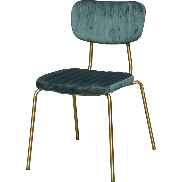 Durafurn Tiramisu Chair - Brass Frame /  Forest Green Velvet