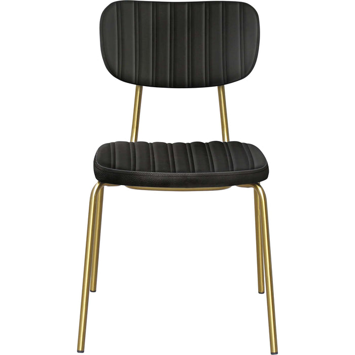 Durafurn Tiramisu Chair - Brass Frame / Black Vinyl