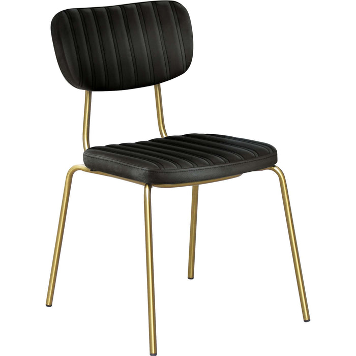 Durafurn Tiramisu Chair - Brass Frame / Black Vinyl