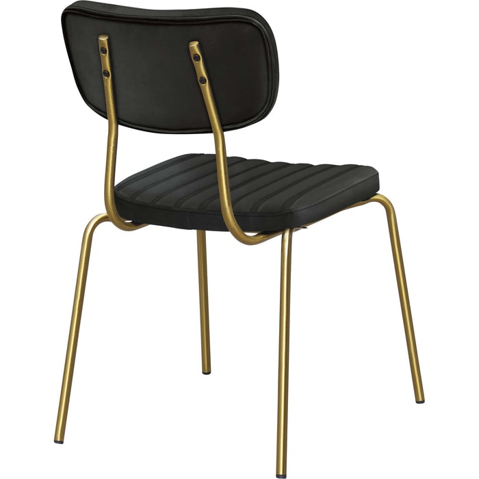 Durafurn Tiramisu Chair - Brass Frame / Black Vinyl