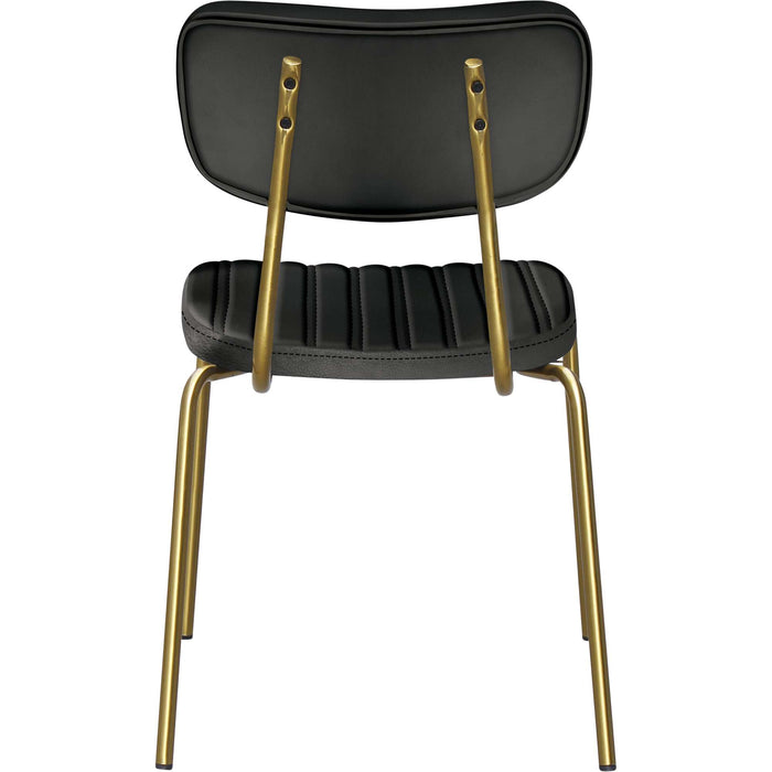 Durafurn Tiramisu Chair - Brass Frame / Black Vinyl