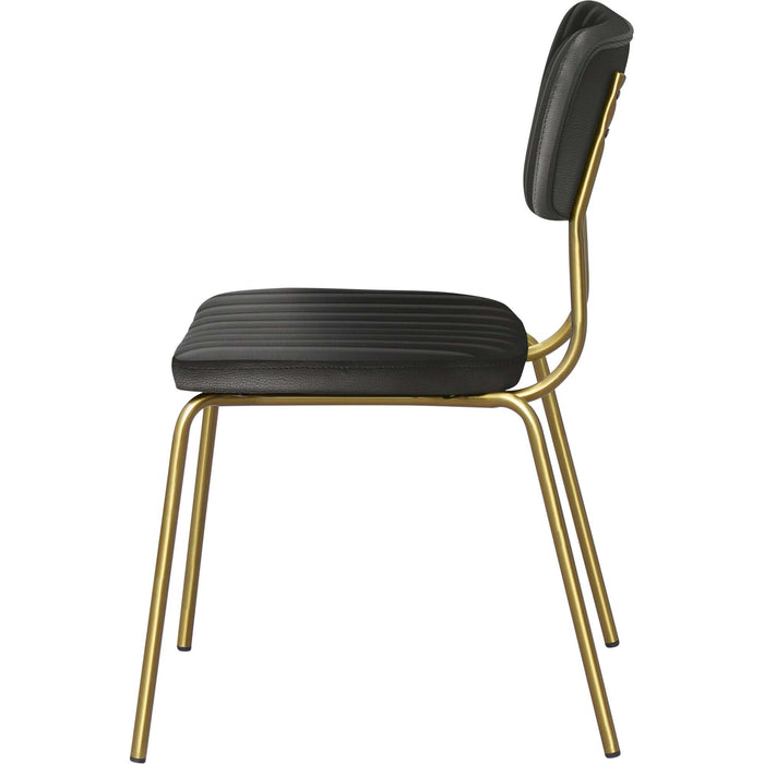 Durafurn Tiramisu Chair - Brass Frame / Black Vinyl