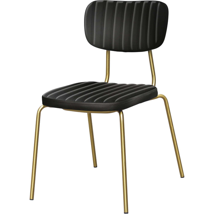 Durafurn Tiramisu Chair - Brass Frame / Black Vinyl
