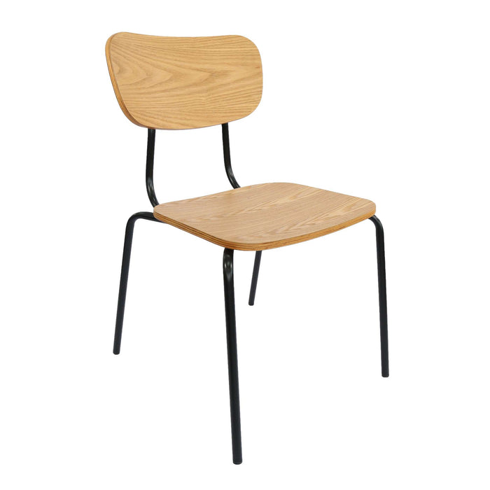 Durafurn Tiramisu Chair - Black Frame / Oak Ply