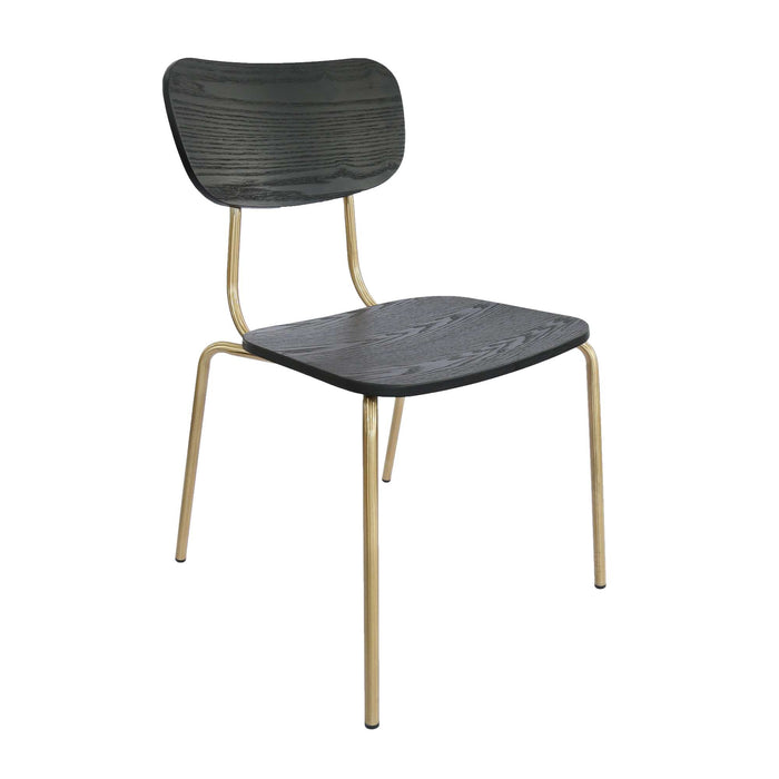 Durafurn Tiramisu Chair - Brass Frame / Black Ply