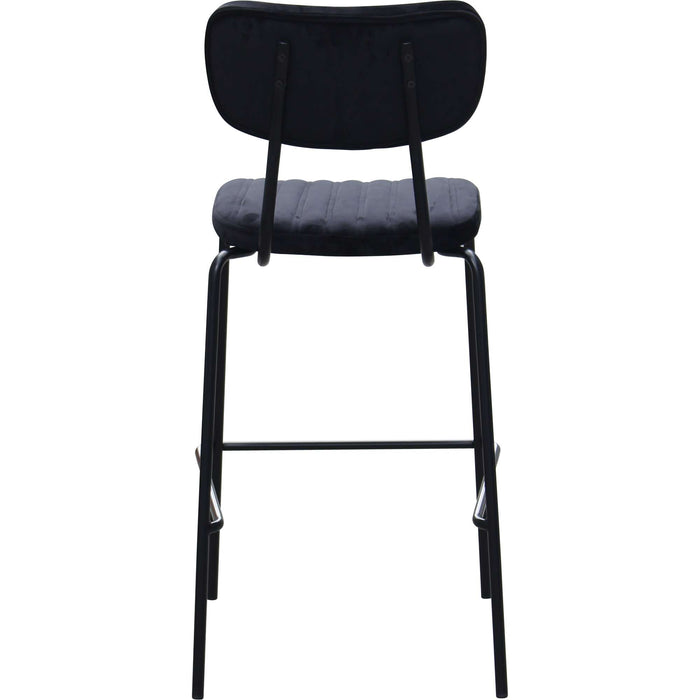 Durafurn Tiramisu Barstool - Black Frame / Black Velvet