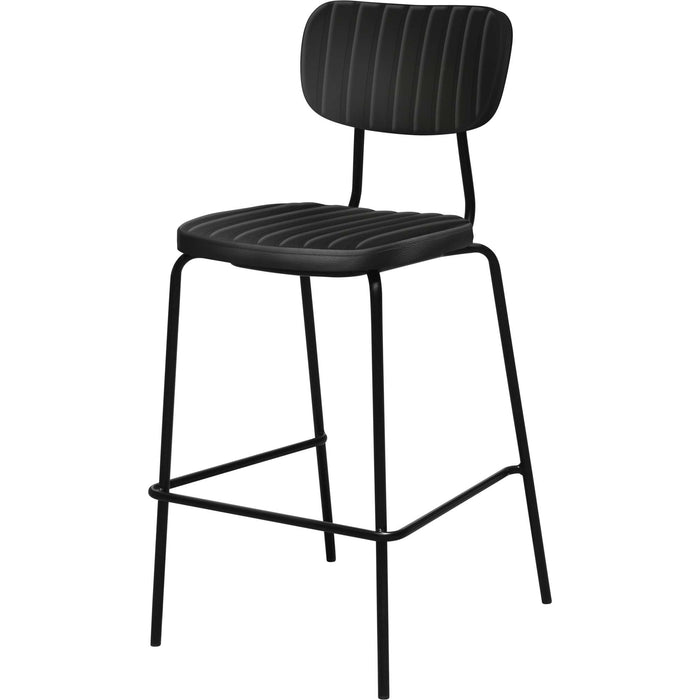 Durafurn Tiramisu Barstool - Black Frame / Black Velvet