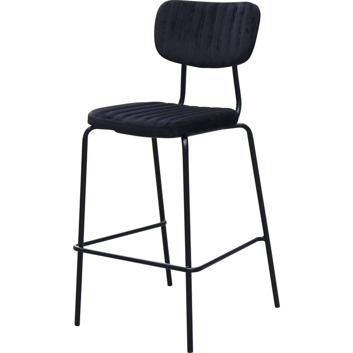 Durafurn Tiramisu Barstool - Black Frame / Black Velvet