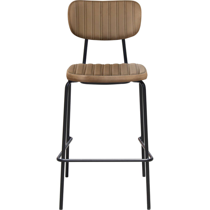 Durafurn Tiramisu Barstool - Black Frame / Taupe Vinyl