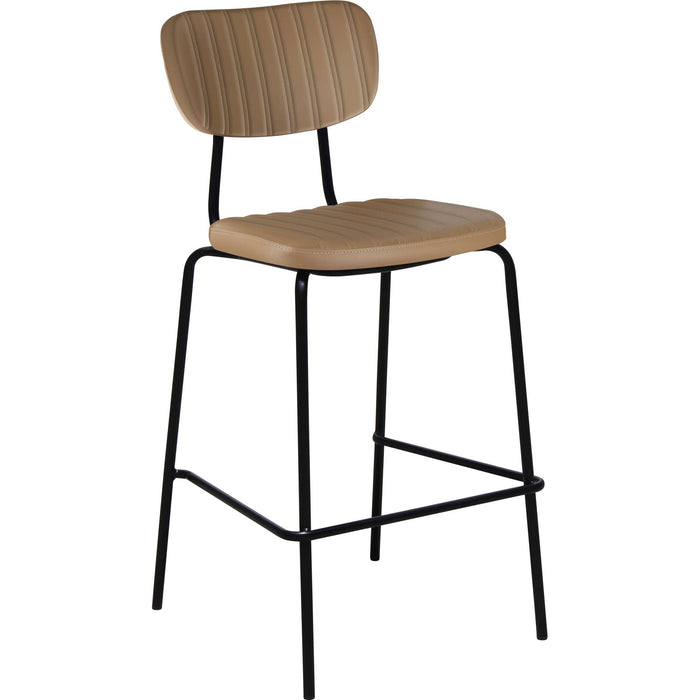 Durafurn Tiramisu Barstool - Black Frame / Taupe Vinyl