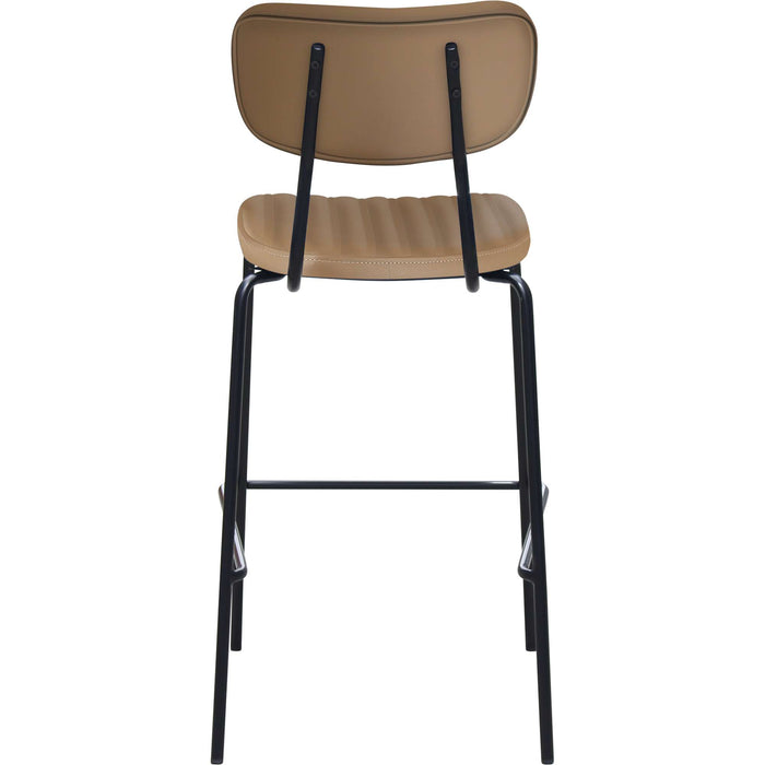 Durafurn Tiramisu Barstool - Black Frame / Taupe Vinyl