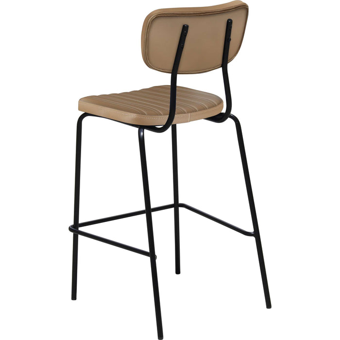 Durafurn Tiramisu Barstool - Black Frame / Taupe Vinyl