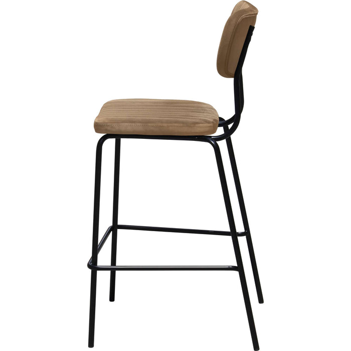 Durafurn Tiramisu Barstool - Black Frame / Taupe Vinyl
