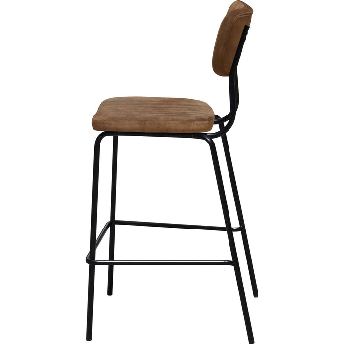 Durafurn Tiramisu Barstool - Black Frame /  Mocha Fabric