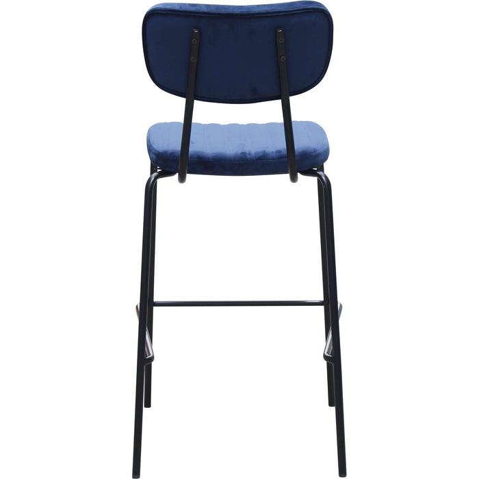 Durafurn Tiramisu Barstool - Black Frame /  Denim Velvet