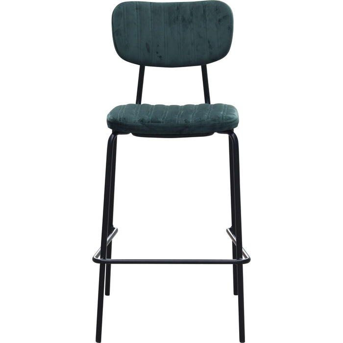Durafurn Tiramisu Barstool - Black Frame /  Forest Green Velvet