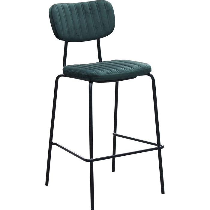 Durafurn Tiramisu Barstool - Black Frame /  Forest Green Velvet