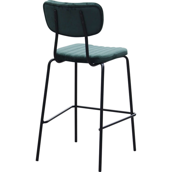 Durafurn Tiramisu Barstool - Black Frame /  Forest Green Velvet