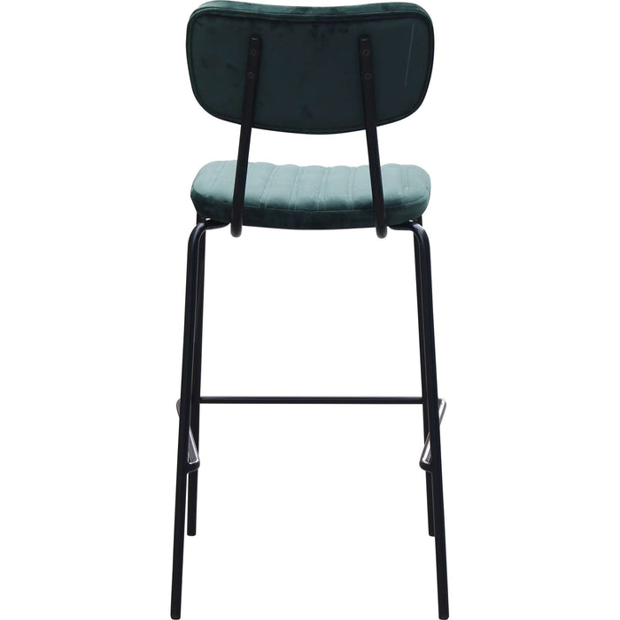Durafurn Tiramisu Barstool - Black Frame /  Forest Green Velvet
