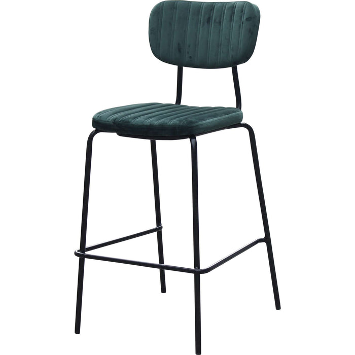 Durafurn Tiramisu Barstool - Black Frame /  Forest Green Velvet