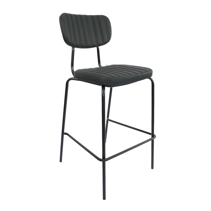 Durafurn Tiramisu Barstool - Black Frame / Black Vinyl