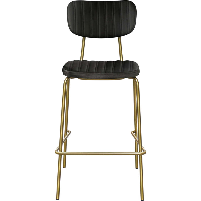 Durafurn Tiramisu Barstool - Brass Frame / Black Velvet