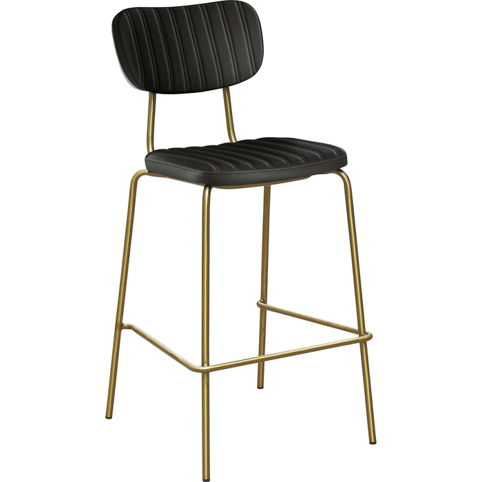 Durafurn Tiramisu Barstool - Brass Frame / Black Velvet