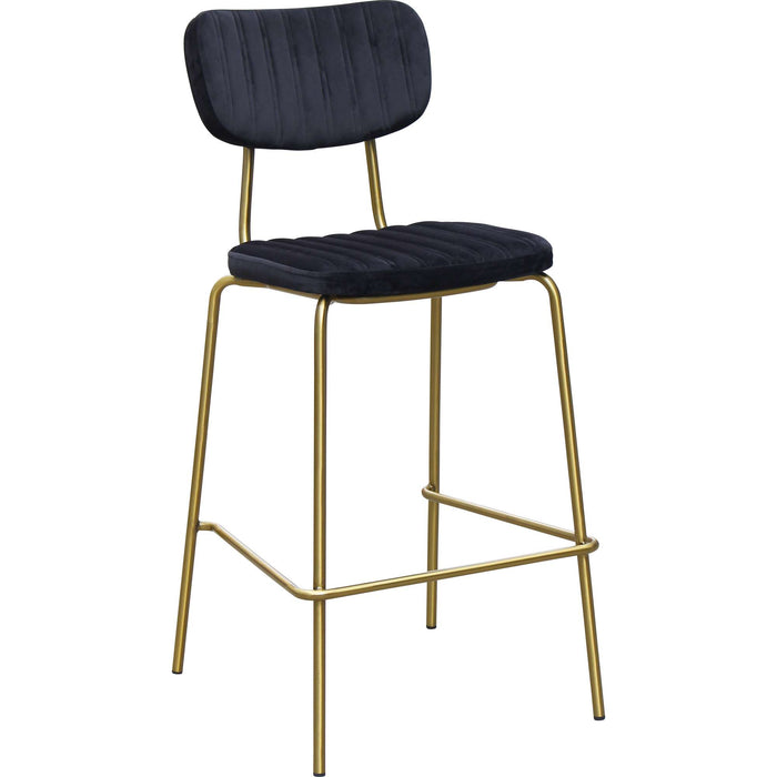 Durafurn Tiramisu Barstool - Brass Frame / Black Velvet