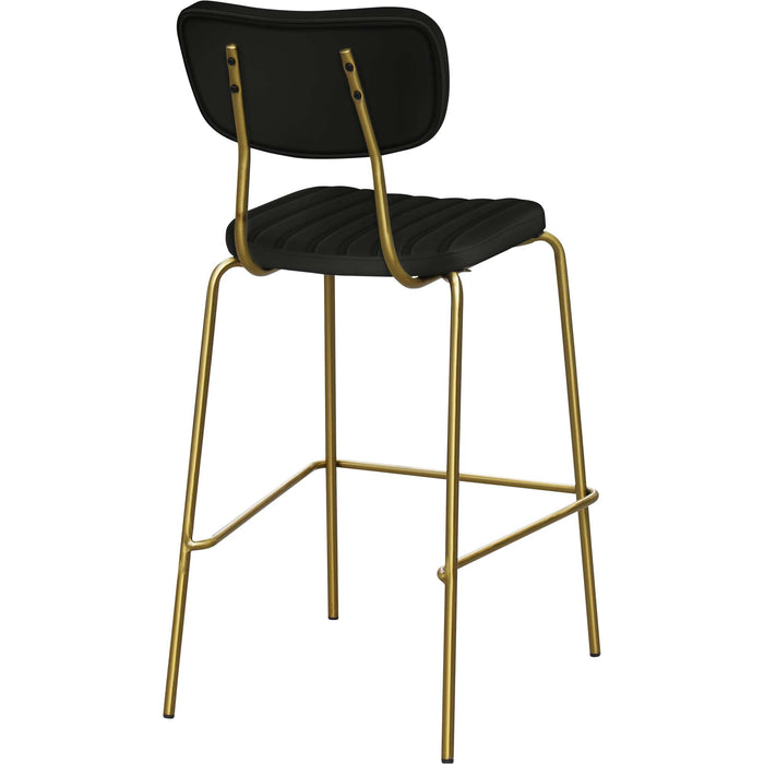 Durafurn Tiramisu Barstool - Brass Frame / Black Velvet