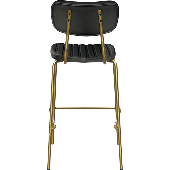 Durafurn Tiramisu Barstool - Brass Frame / Black Velvet