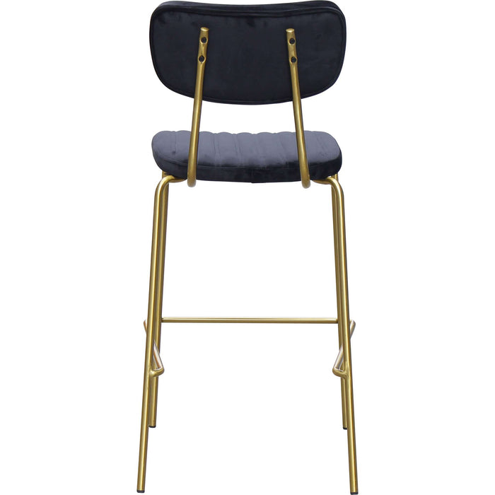 Durafurn Tiramisu Barstool - Brass Frame / Black Velvet