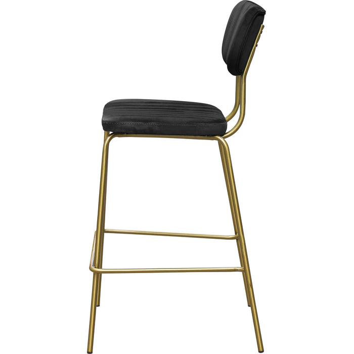 Durafurn Tiramisu Barstool - Brass Frame / Black Velvet