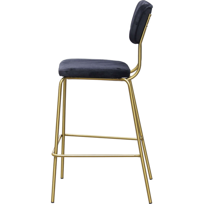 Durafurn Tiramisu Barstool - Brass Frame / Black Velvet