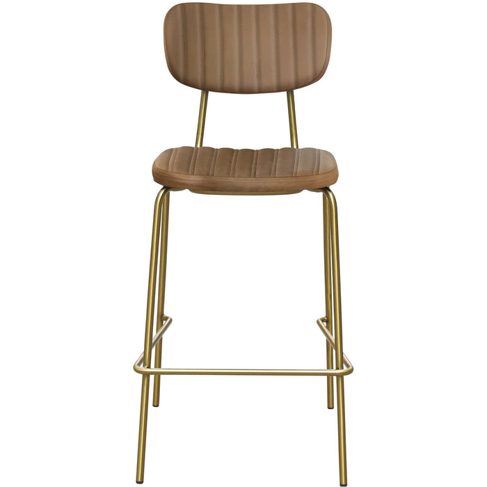Durafurn Tiramisu Barstool - Brass Frame / Taupe Vinyl